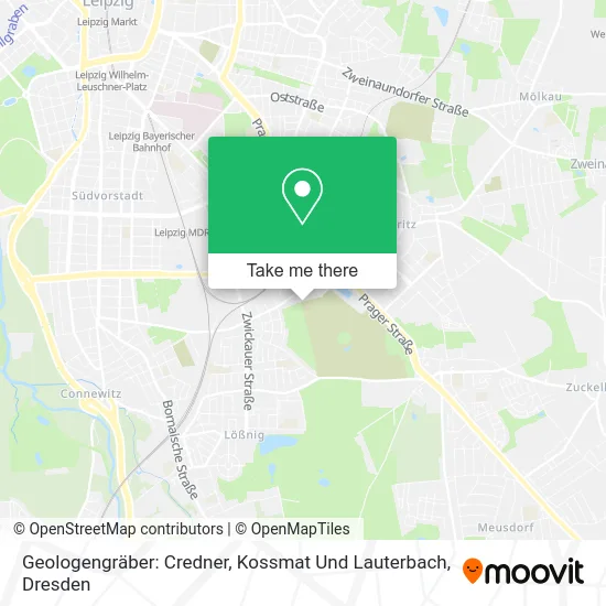 Карта Geologengräber: Credner, Kossmat Und Lauterbach