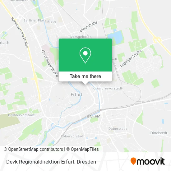 Карта Devk Regionaldirektion Erfurt