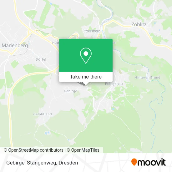Карта Gebirge, Stangenweg