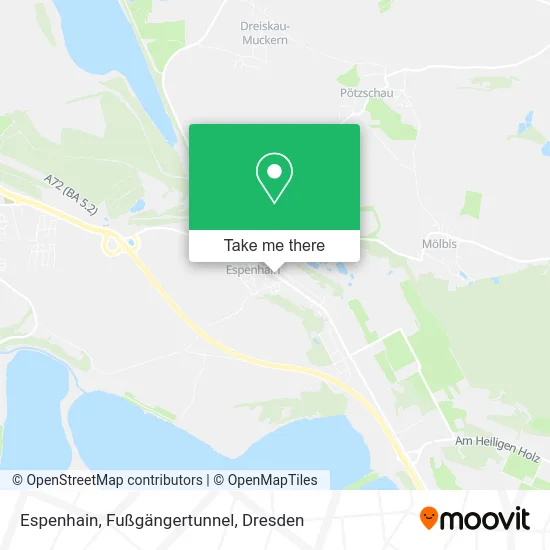 Карта Espenhain, Fußgängertunnel