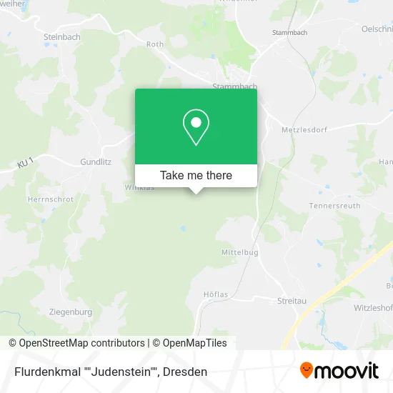 Карта Flurdenkmal ""Judenstein""