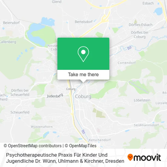 Карта Psychotherapeutische Praxis Für Kinder Und Jugendliche Dr. Wünn, Uhlmann & Kirchner