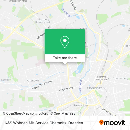 Карта K&S Wohnen Mit Service Chemnitz