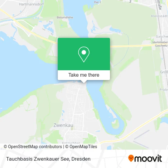 Карта Tauchbasis Zwenkauer See