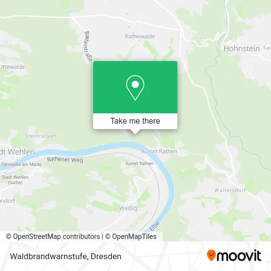 Карта Waldbrandwarnstufe