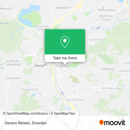 Gevers Reisen map