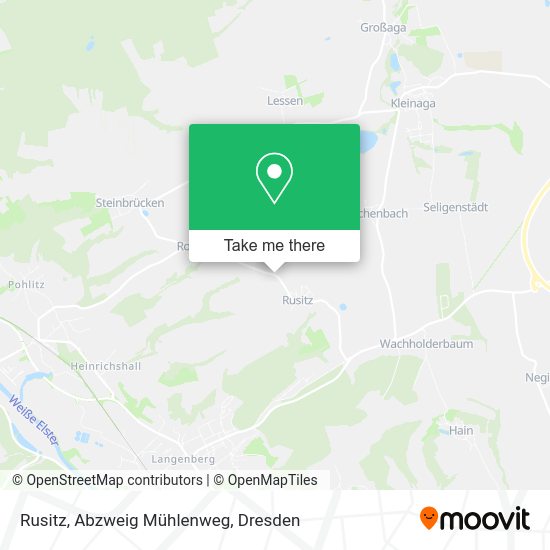 Карта Rusitz, Abzweig Mühlenweg