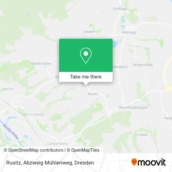 Карта Rusitz, Abzweig Mühlenweg