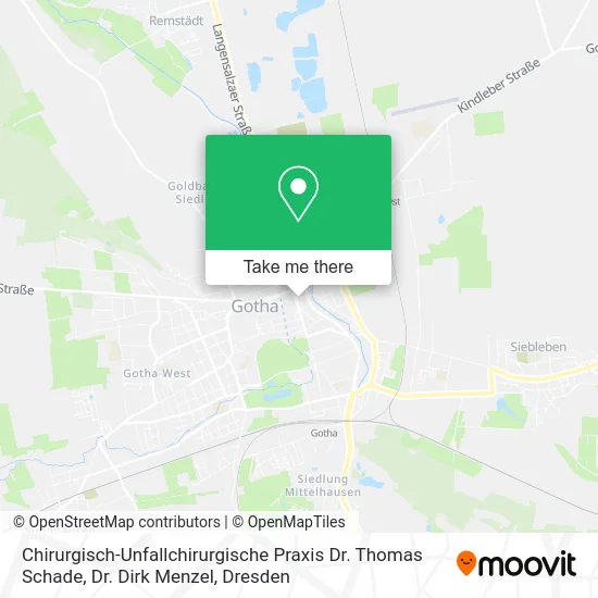 Карта Chirurgisch-Unfallchirurgische Praxis Dr. Thomas Schade, Dr. Dirk Menzel