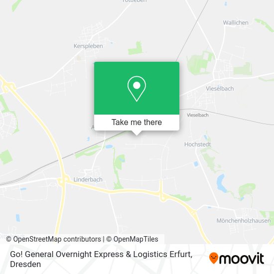 Карта Go! General Overnight Express & Logistics Erfurt