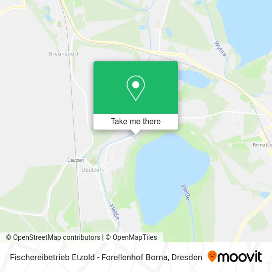 Карта Fischereibetrieb Etzold - Forellenhof Borna