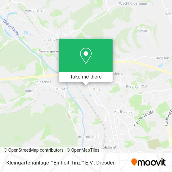 Карта Kleingartenanlage ""Einheit Tinz"" E.V.