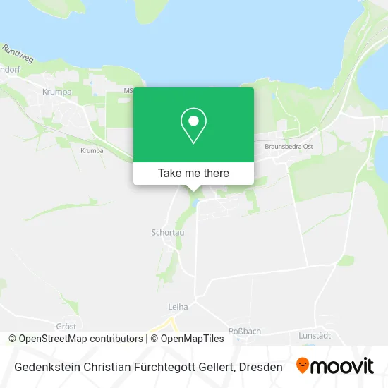 Карта Gedenkstein Christian Fürchtegott Gellert