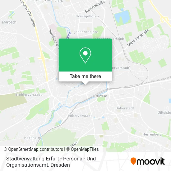 Карта Stadtverwaltung Erfurt - Personal- Und Organisationsamt