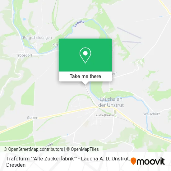 Карта Trafoturm ""Alte Zuckerfabrik"" - Laucha A. D. Unstrut