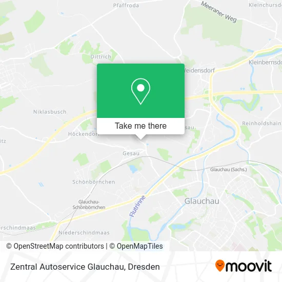 Карта Zentral Autoservice Glauchau