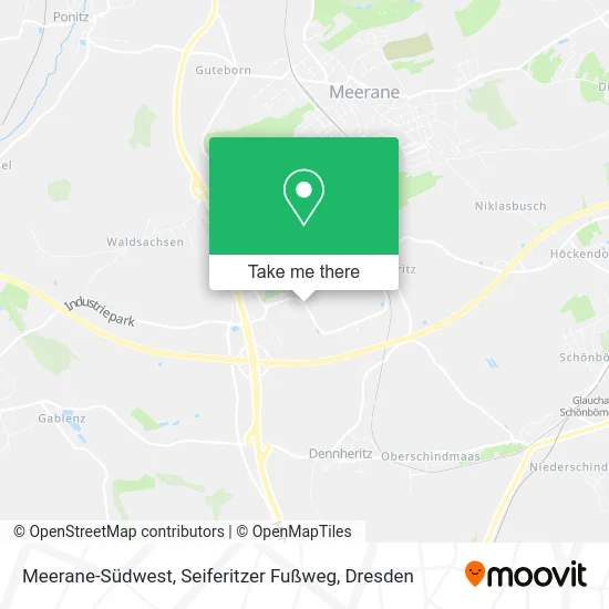 Карта Meerane-Südwest, Seiferitzer Fußweg