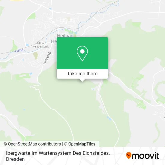 Карта Ibergwarte Im Wartensystem Des Eichsfeldes