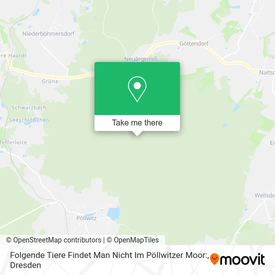 Карта Folgende Tiere Findet Man Nicht Im Pöllwitzer Moor: