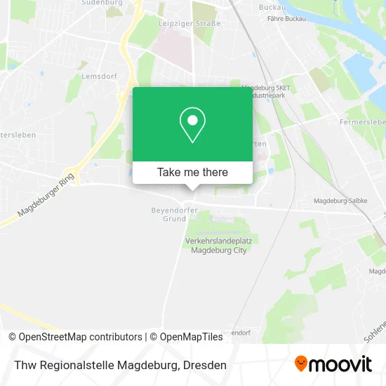 Карта Thw Regionalstelle Magdeburg