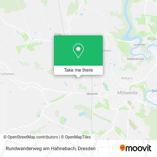 Rundwanderweg am Hahnebach map