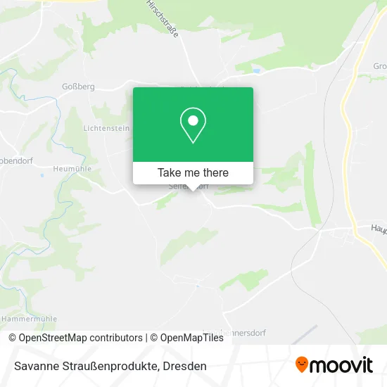 Карта Savanne Straußenprodukte