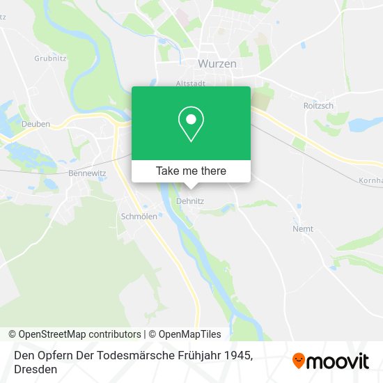 Карта Den Opfern Der Todesmärsche Frühjahr 1945
