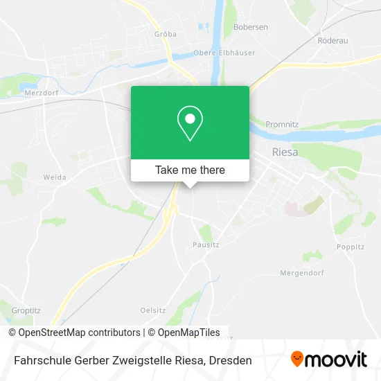 Карта Fahrschule Gerber Zweigstelle Riesa