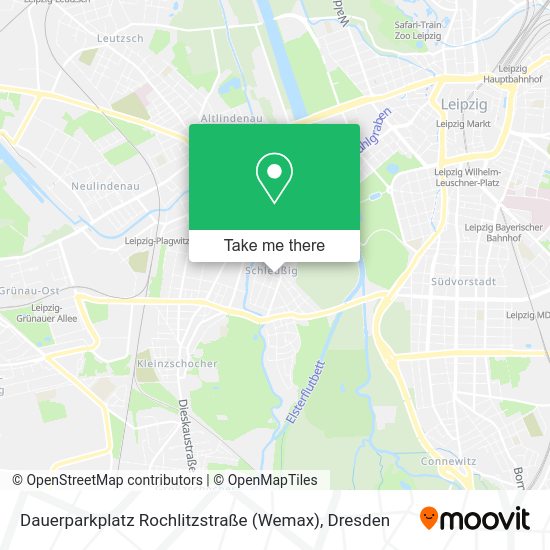 Карта Dauerparkplatz Rochlitzstraße (Wemax)