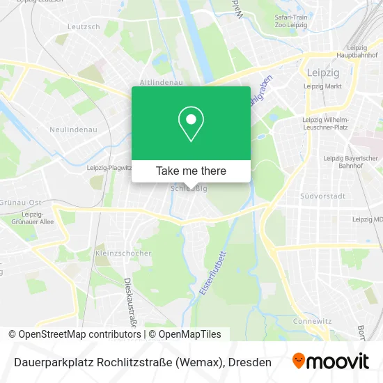 Карта Dauerparkplatz Rochlitzstraße (Wemax)