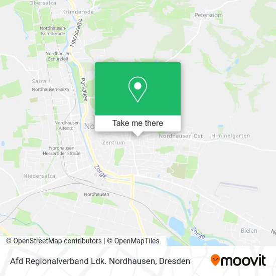 Карта Afd Regionalverband Ldk. Nordhausen