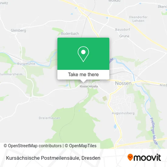 Карта Kursächsische Postmeilensäule