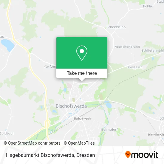 Карта Hagebaumarkt Bischofswerda