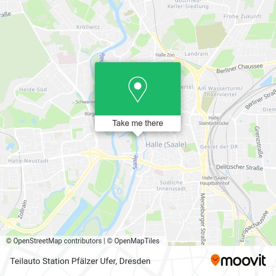 Карта Teilauto Station Pfälzer Ufer