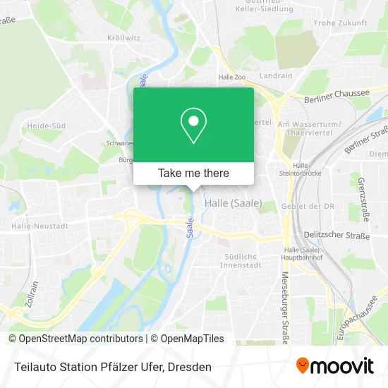 Карта Teilauto Station Pfälzer Ufer