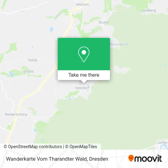 Карта Wanderkarte Vom Tharandter Wald