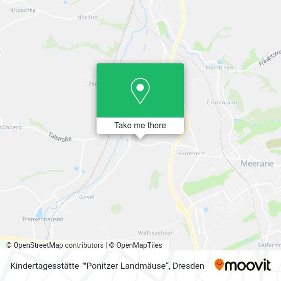 Карта Kindertagesstätte ""Ponitzer Landmäuse“