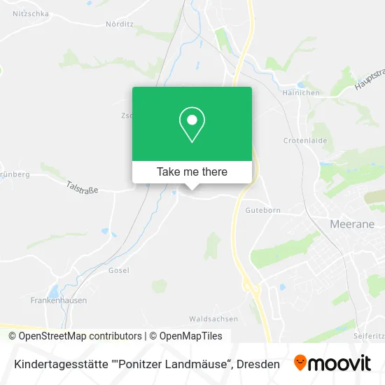 Карта Kindertagesstätte ""Ponitzer Landmäuse“