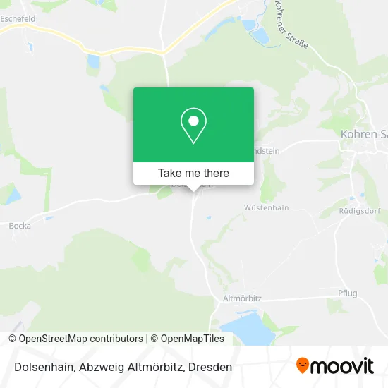 Карта Dolsenhain, Abzweig Altmörbitz