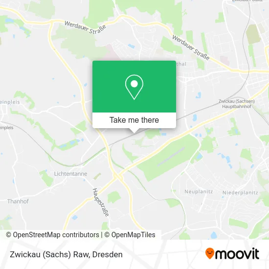 Карта Zwickau (Sachs) Raw