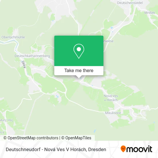 Карта Deutschneudorf - Nová Ves V Horách