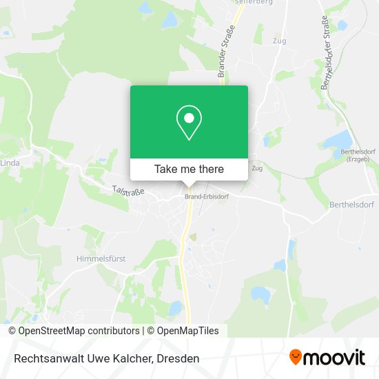 Карта Rechtsanwalt Uwe Kalcher