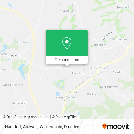 Карта Narsdorf, Abzweig Wickershain