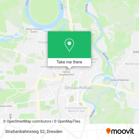 Карта Straßenbahnsteig S2