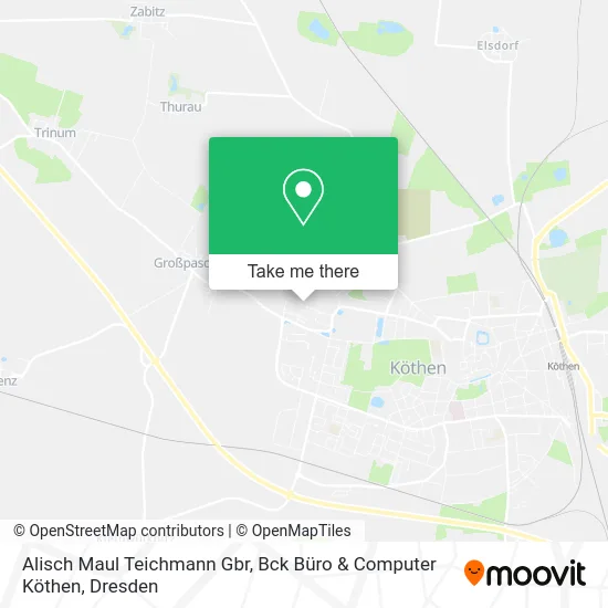 Карта Alisch Maul Teichmann Gbr, Bck Büro & Computer Köthen