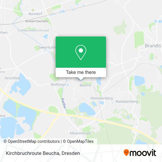 Карта Kirchbruchroute Beucha