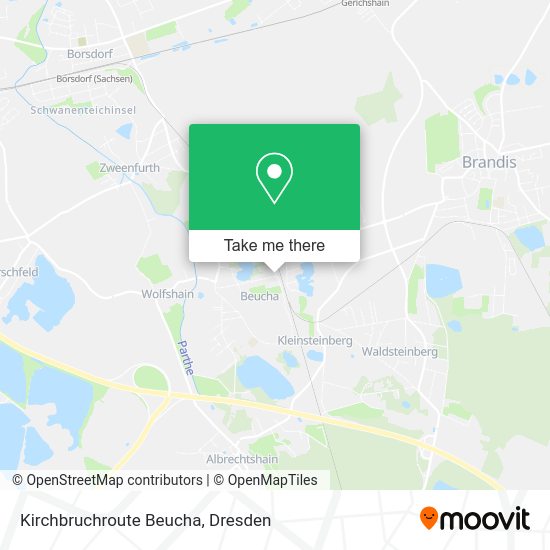 Карта Kirchbruchroute Beucha