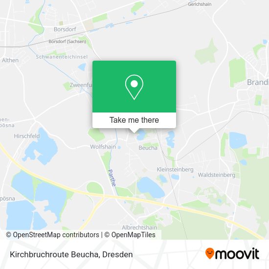 Карта Kirchbruchroute Beucha