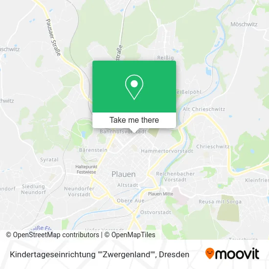 Карта Kindertageseinrichtung ""Zwergenland""