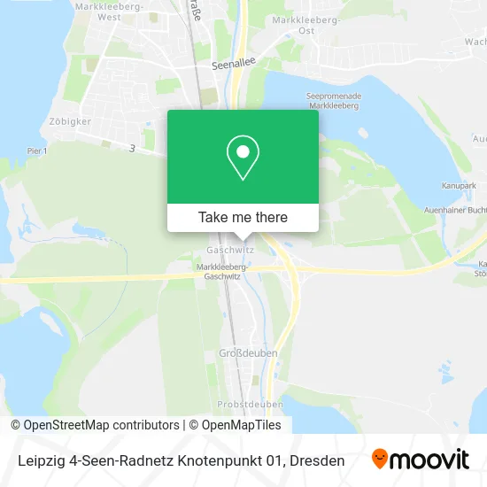Карта Leipzig 4-Seen-Radnetz Knotenpunkt 01